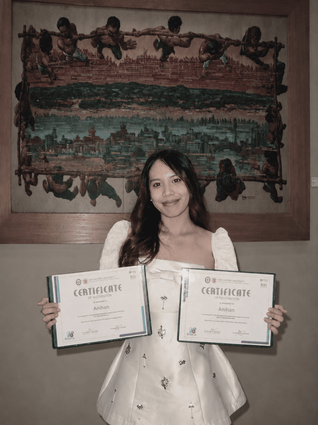Shaenna holding ANIHAN project awards