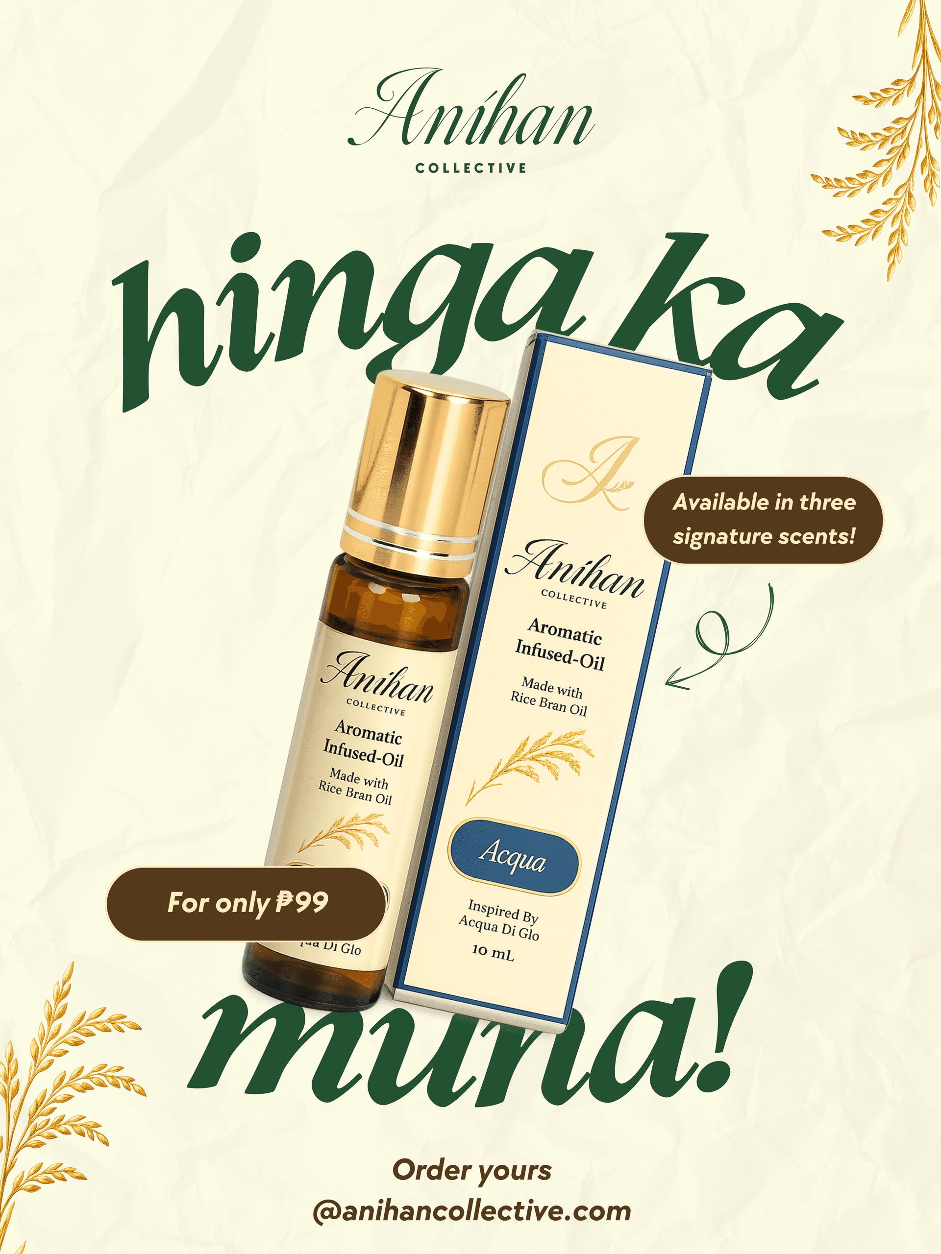 Portrait ANIHAN Acqua promotional image with product packaging